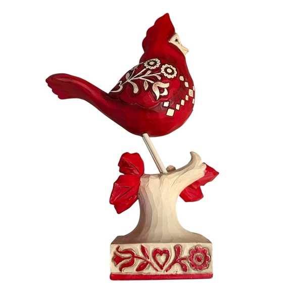 2019 Enesco Jim Shore Heartwood Creek Nordic Noel Cardinal Figurine, 6.3 Inch - Picture 8 of 14